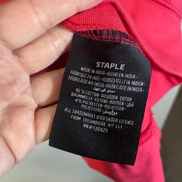 Staple X ThreadBeast Pink Grey Hoodie Pigeon Logo Sweater Sz XL - Picture 8 of 11